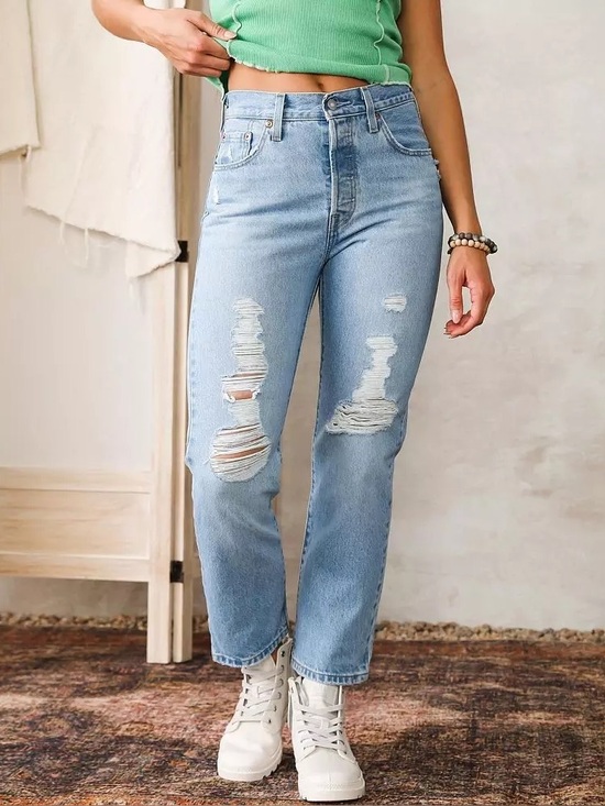 Levi's Denim - Levi's 501® Ankle Distressed Jeans